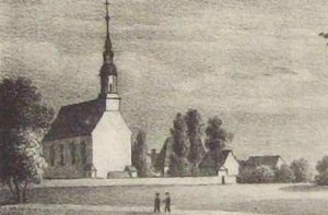 Alte Ansicht der Kirche Rödern